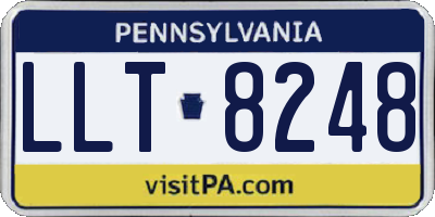 PA license plate LLT8248
