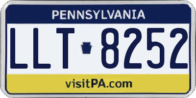 PA license plate LLT8252