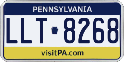 PA license plate LLT8268