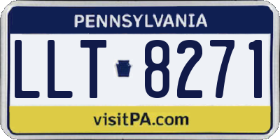 PA license plate LLT8271