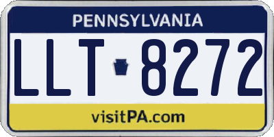 PA license plate LLT8272