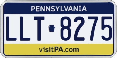PA license plate LLT8275
