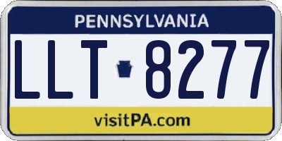 PA license plate LLT8277