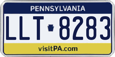 PA license plate LLT8283