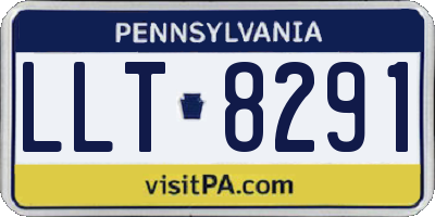 PA license plate LLT8291