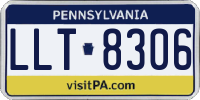 PA license plate LLT8306