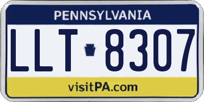 PA license plate LLT8307