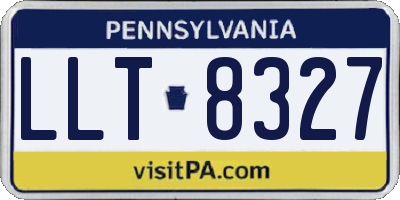 PA license plate LLT8327