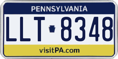 PA license plate LLT8348