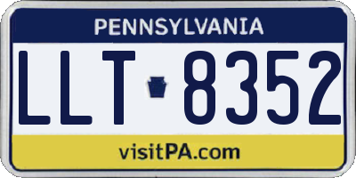 PA license plate LLT8352