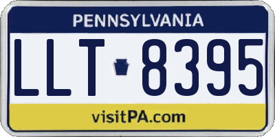 PA license plate LLT8395