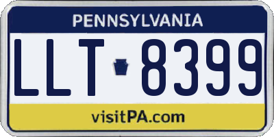 PA license plate LLT8399