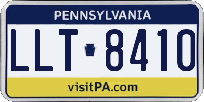 PA license plate LLT8410