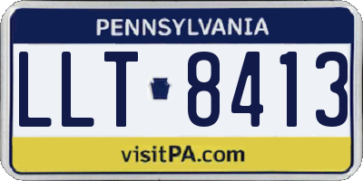 PA license plate LLT8413