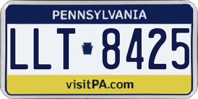 PA license plate LLT8425