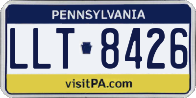 PA license plate LLT8426