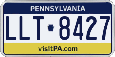 PA license plate LLT8427