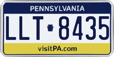 PA license plate LLT8435