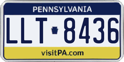PA license plate LLT8436