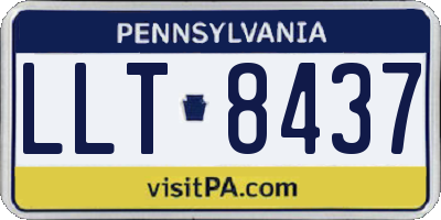 PA license plate LLT8437