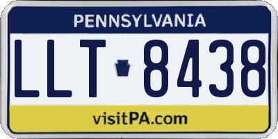 PA license plate LLT8438