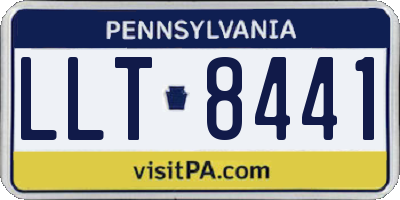 PA license plate LLT8441