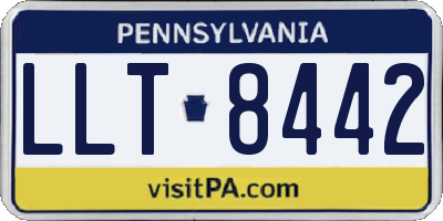 PA license plate LLT8442