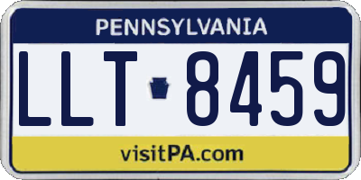 PA license plate LLT8459