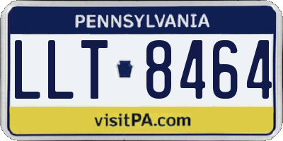PA license plate LLT8464