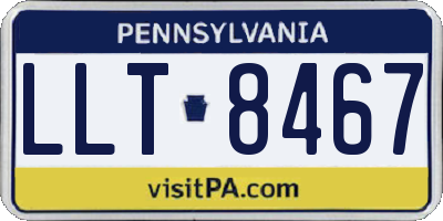 PA license plate LLT8467