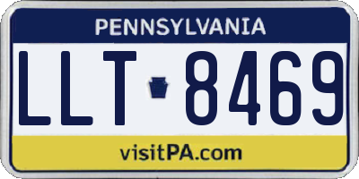 PA license plate LLT8469