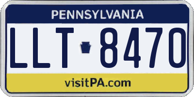 PA license plate LLT8470