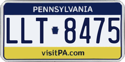 PA license plate LLT8475