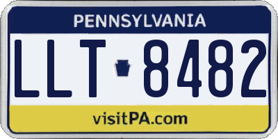PA license plate LLT8482