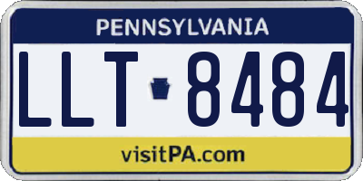PA license plate LLT8484