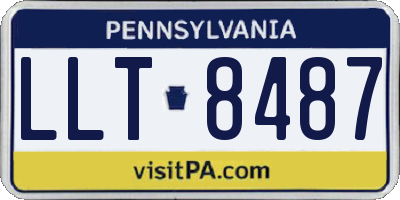 PA license plate LLT8487