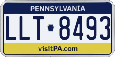 PA license plate LLT8493