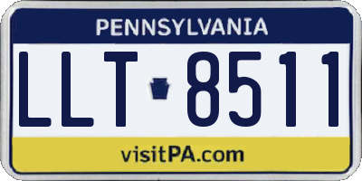 PA license plate LLT8511
