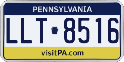 PA license plate LLT8516