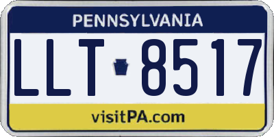PA license plate LLT8517