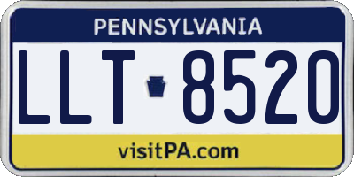 PA license plate LLT8520