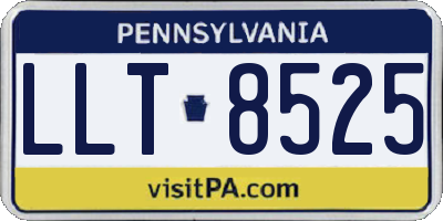 PA license plate LLT8525