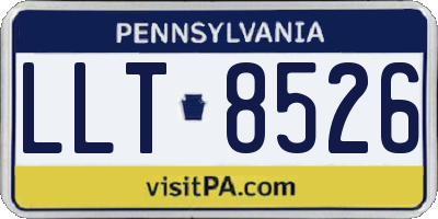 PA license plate LLT8526