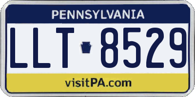 PA license plate LLT8529