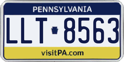 PA license plate LLT8563