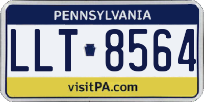 PA license plate LLT8564