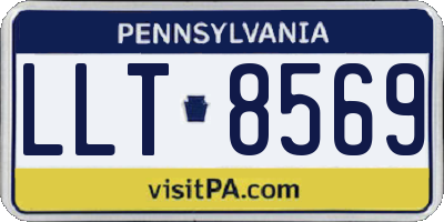 PA license plate LLT8569