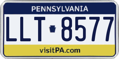PA license plate LLT8577