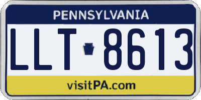 PA license plate LLT8613