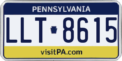 PA license plate LLT8615